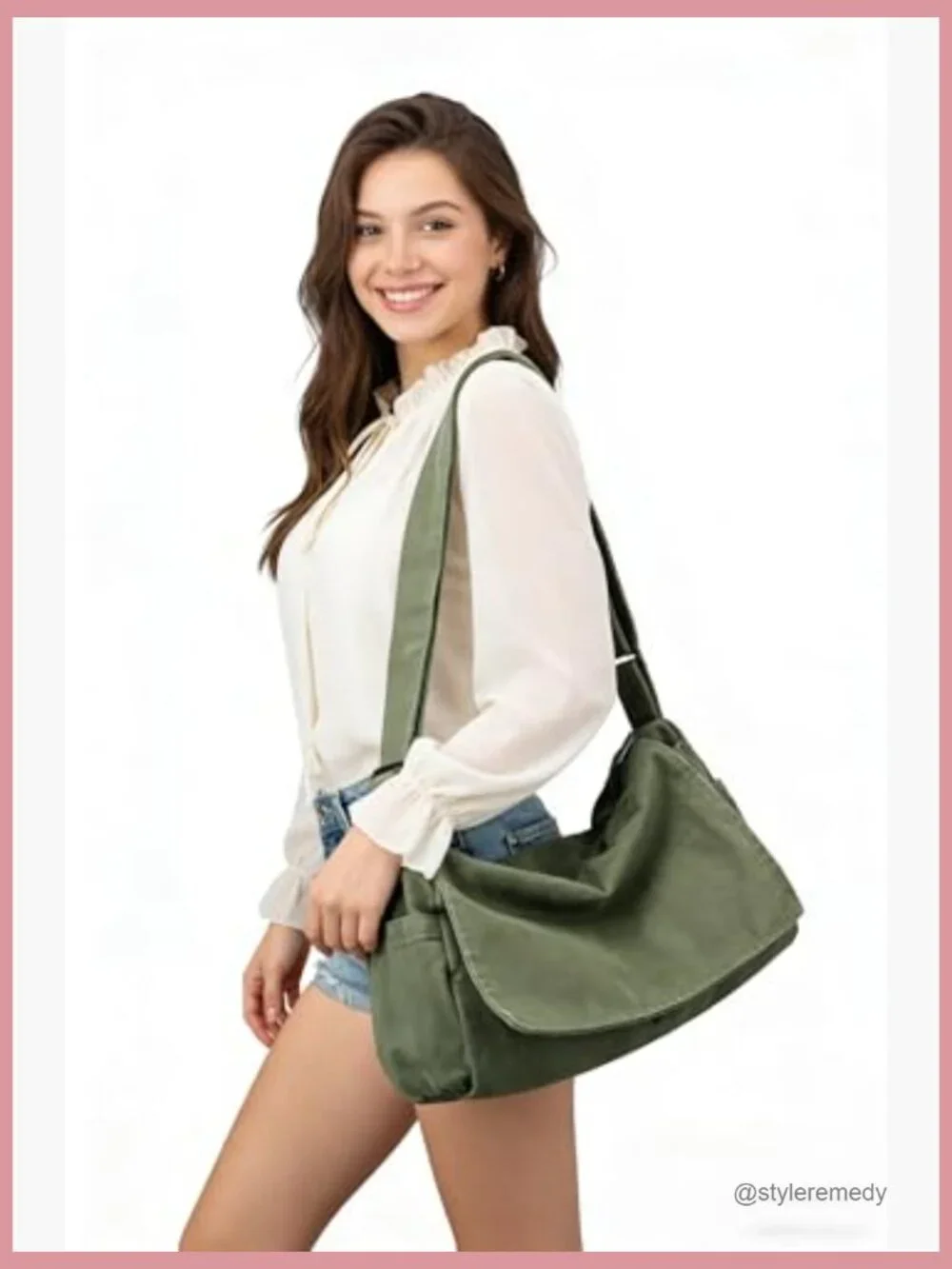 Vintage Canvas Messenger Bag Crossbody Shoulder Sling Satchel for Laptop